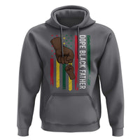 Dope Black Dad Hoodie Vintage American Flag Fist Bump