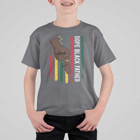 Dope Black Dad T Shirt For Kid Vintage American Flag Fist Bump