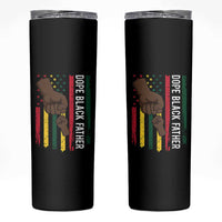 Dope Black Dad Skinny Tumbler Vintage American Flag Fist Bump