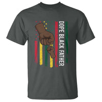 Dope Black Dad T Shirt Vintage American Flag Fist Bump