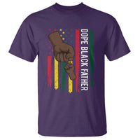 Dope Black Dad T Shirt Vintage American Flag Fist Bump