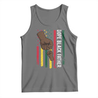 Dope Black Dad Tank Top Vintage American Flag Fist Bump