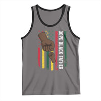 Dope Black Dad Tank Top Vintage American Flag Fist Bump