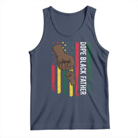 Dope Black Dad Tank Top Vintage American Flag Fist Bump