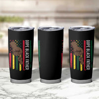 Dope Black Dad Tumbler Cup Vintage American Flag Fist Bump