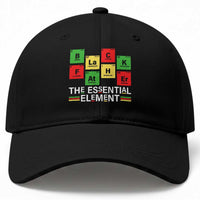 Black Father The Essential Element Baseball Cap Father's Day Juneteenth Chemistry Periodic Table