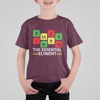 Black Father The Essential Element T Shirt For Kid Father's Day Juneteenth Chemistry Periodic Table