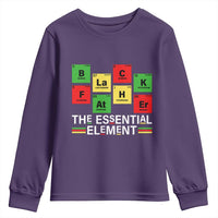 Black Father The Essential Element Youth Sweatshirt Father's Day Juneteenth Chemistry Periodic Table