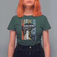 African American Black Father T Shirt For Women Fathers Day Juneteenth