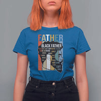 African American Black Father T Shirt For Women Fathers Day Juneteenth