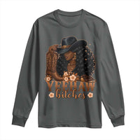 Funny African American Cowgirl Yeehaw Bitches Long Sleeve Shirt