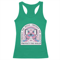 Protect The Dolls Racerback Tank Top Trans Women Pride Month Butterfly