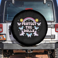 Protect The Dolls Spare Tire Cover Trans Women Pride Month Retro Groove Butterfly
