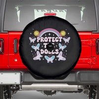 Protect The Dolls Spare Tire Cover Trans Women Pride Month Retro Groove Butterfly