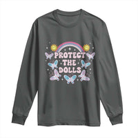 Protect The Dolls Long Sleeve Shirt Trans Women Pride Month Retro Groove Butterfly