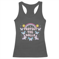 Protect The Dolls Racerback Tank Top Trans Women Pride Month Retro Groove Butterfly