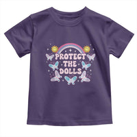 Protect The Dolls Toddler T Shirt Trans Women Pride Month Retro Groove Butterfly
