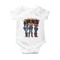 Black African American Cowgirl Baby Western Country Texas Baby Onesie