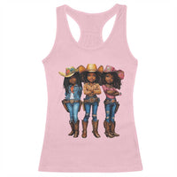 Black African American Cowgirl Baby Western Country Texas Racerback Tank Top
