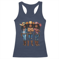 Black African American Cowgirl Baby Western Country Texas Racerback Tank Top