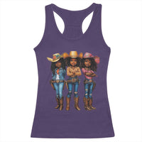 Black African American Cowgirl Baby Western Country Texas Racerback Tank Top