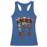 Black African American Cowgirl Baby Western Country Texas Racerback Tank Top