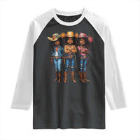 Black African American Cowgirl Baby Western Country Texas Raglan Shirt
