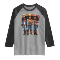 Black African American Cowgirl Baby Western Country Texas Raglan Shirt