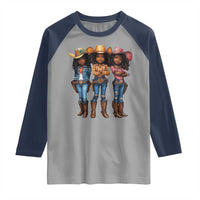 Black African American Cowgirl Baby Western Country Texas Raglan Shirt
