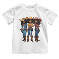 Black African American Cowgirl Baby Western Country Texas Toddler T Shirt