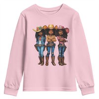 Black African American Cowgirl Baby Western Country Texas Youth Sweatshirt