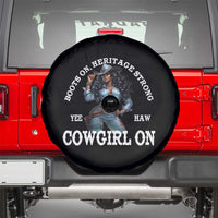 Boots On Heritage Strong Cowgirl On Spare Tire Cover African American Black Cowgirl