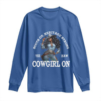 Boots On Heritage Strong Cowgirl On Long Sleeve Shirt African American Black Cowgirl