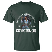 Boots On Heritage Strong Cowgirl On T Shirt African American Black Cowgirl