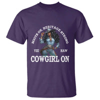 Boots On Heritage Strong Cowgirl On T Shirt African American Black Cowgirl