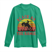 African American Black Cowboy Long Sleeve Shirt Black On The Range Rodeo
