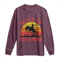 African American Black Cowboy Long Sleeve Shirt Black On The Range Rodeo