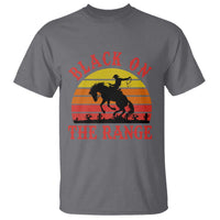 African American Black Cowboy T Shirt Black On The Range Rodeo