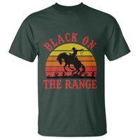 African American Black Cowboy T Shirt Black On The Range Rodeo