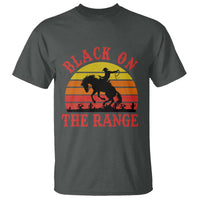 African American Black Cowboy T Shirt Black On The Range Rodeo