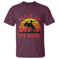 African American Black Cowboy T Shirt Black On The Range Rodeo