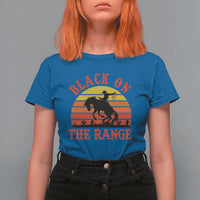 African American Black Cowboy T Shirt For Women Black On The Range Rodeo