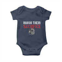 Honor Their Sacrifice Baby Onesie Veteran Memorial Day Military Dog Tag