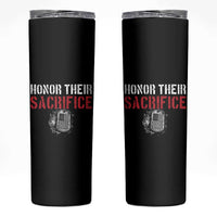 Honor Their Sacrifice Skinny Tumbler Veteran Memorial Day Military Dog Tag
