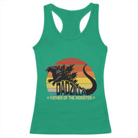 Funny Dad Giant Monster Racerback Tank Top Dadzilla Father Of The Monster Father's Day