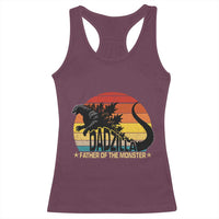 Funny Dad Giant Monster Racerback Tank Top Dadzilla Father Of The Monster Father's Day