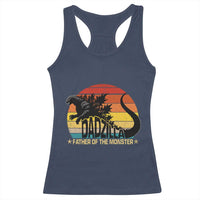 Funny Dad Giant Monster Racerback Tank Top Dadzilla Father Of The Monster Father's Day
