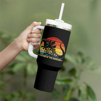 Funny Dad Giant Monster Tumbler With Handle Dadzilla Father Of The Monster Fathers Day