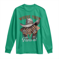 Funny African American Cowgirl Long Sleeve Shirt Where Them Fans At Cowboy Hat