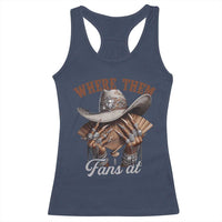 Funny African American Cowgirl Racerback Tank Top Where Them Fans At Cowboy Hat